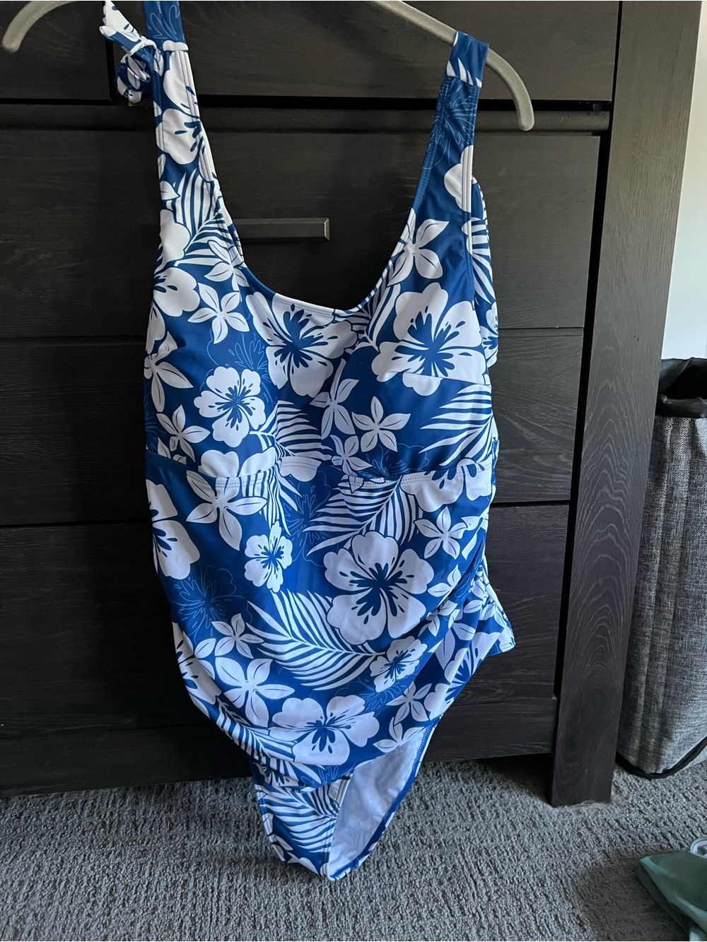 Blue Floral One-Piece Swimsuit
